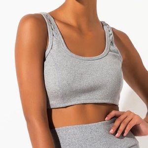 Gray crop top